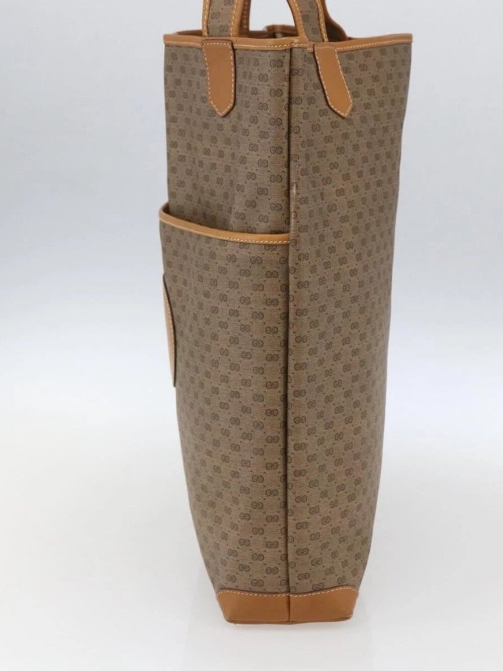 GUCCI Micro GG Supreme Tote Bag PVC Beige Gold 002 39 0054 Auth ep13221 - Picture 4 of 14